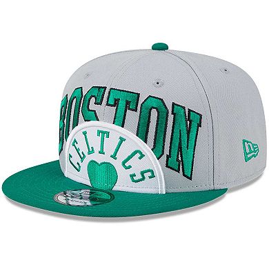 Men's New Era Gray/Kelly Green Boston Celtics Tip-Off Two-Tone 9FIFTY Snapback Hat