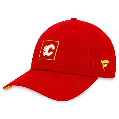 Men's Fanatics Branded  Red Calgary Flames Authentic Pro Rink Adjustable Hat