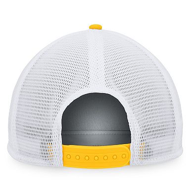 Men's Fanatics Branded Gold/White Nashville Predators Foam Front Patch Trucker Snapback Hat
