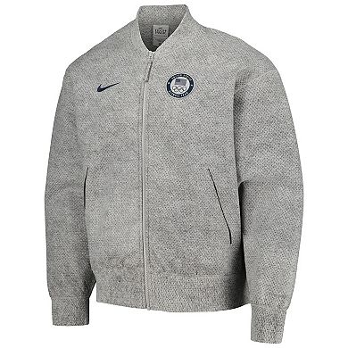 Men's Nike Gray Team USA 2024 Summer Olympics Media Day Look Full-Zip Jacket