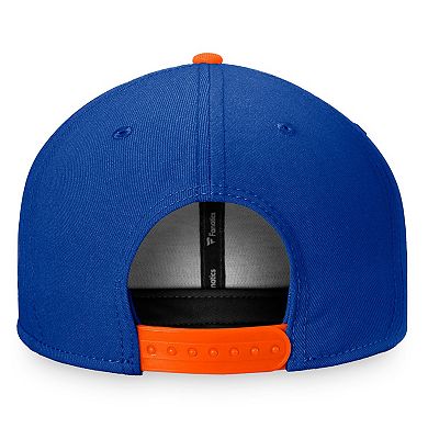 Men's Fanatics Branded Royal/Orange New York Islanders Fundamental Colorblocked Snapback Hat