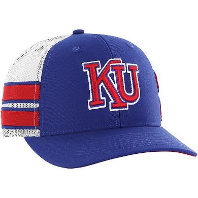 Men's '47 Royal Kansas Jayhawks Straight Eight Adjustable Trucker Hat