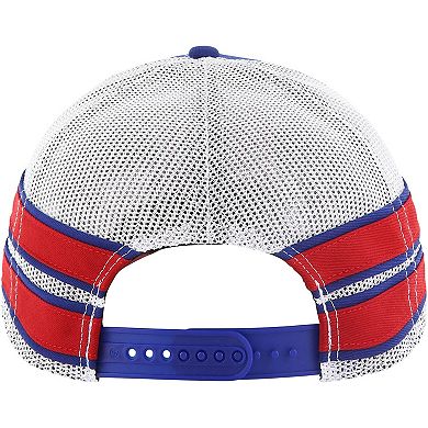 Men's '47 Royal Kansas Jayhawks Straight Eight Adjustable Trucker Hat