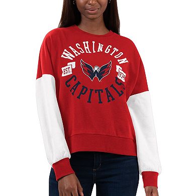 Women's G-III 4Her by Carl Banks Red Washington Capitals Team Pride Pullover Sweatshirt