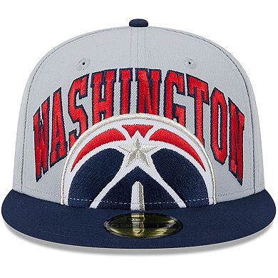 Men's New Era Gray/Navy Washington Wizards Tip-Off Two-Tone 59FIFTY Fitted Hat