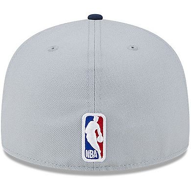 Men's New Era Gray/Navy Washington Wizards Tip-Off Two-Tone 59FIFTY Fitted Hat