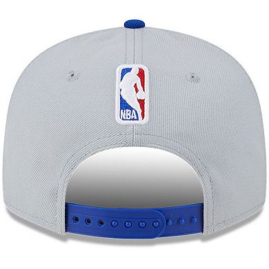 Men's New Era Gray/Royal Philadelphia 76ers Tip-Off Two-Tone 9FIFTY Snapback Hat