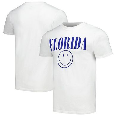 Men's League Collegiate Wear White Florida Gators Smiley All American T-Shirt