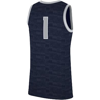 Men's Nike #1 Navy Georgetown Hoyas Replica Jersey