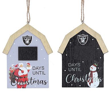 Las Vegas Raiders 2-Pack Countdown Ornament Set