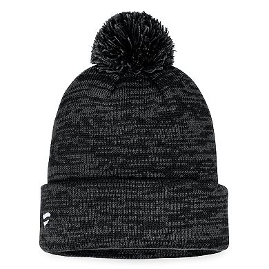 Men's Fanatics Branded Black Pittsburgh Penguins Fundamental Cuffed Knit Hat with Pom