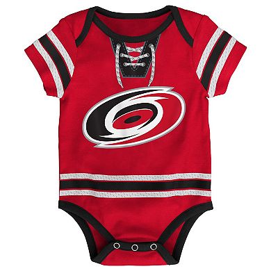 Infant Red Carolina Hurricanes Hockey Jersey Bodysuit