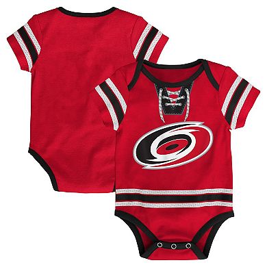 Infant Red Carolina Hurricanes Hockey Jersey Bodysuit
