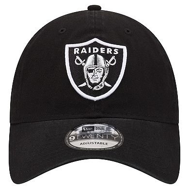 Men's New Era  Black Las Vegas Raiders Distinct 9TWENTY Adjustable Hat