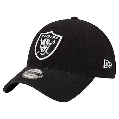 Men's New Era  Black Las Vegas Raiders Distinct 9TWENTY Adjustable Hat