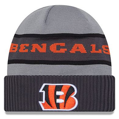 Men's New Era Gray Cincinnati Bengals 2023 Sideline Tech Cuffed Knit Hat