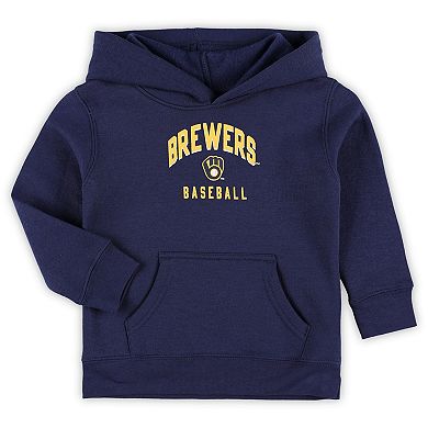 Toddler Navy/Gray Milwaukee Brewers Play-By-Play Pullover Fleece Hoodie & Pants Set