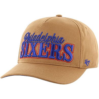Men's '47 Tan Philadelphia 76ers Barnes Hitch Adjustable Hat