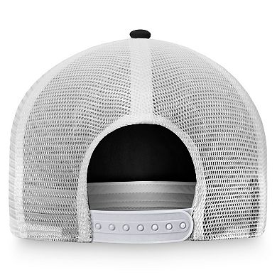 Women's Fanatics Branded Black/White Pittsburgh Penguins Fundamental Trucker Adjustable Hat