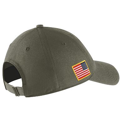 Men's Nike Olive TCU Horned Frogs Military Pack Heritage86 Adjustable Hat