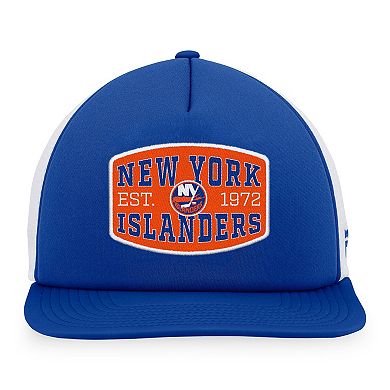 Men's Fanatics Branded Royal/White New York Islanders Foam Front Patch Trucker Snapback Hat
