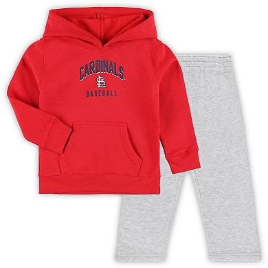 Toddler Red/Gray St. Louis Cardinals Play-By-Play Pullover Fleece Hoodie & Pants Set