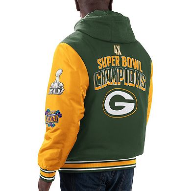 Men's G-III Sports by Carl Banks Green/Gold Green Bay Packers Player Option Full-Zip Hoodie