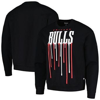 Unisex The Wild Collective Black Chicago Bulls DripÂ Pullover Sweatshirt