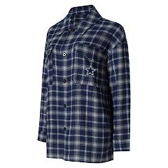 NFL Dallas Women's Short Sleeve Flannel Pajama Set 