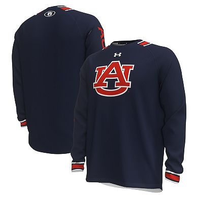Men's Under Armour Navy Auburn Tigers Shooter Raglan Long Sleeve T-Shirt