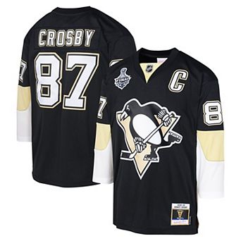 Youth Mitchell & Ness Sidney Crosby Black Pittsburgh Penguins 2008 Blue Line Player Jersey