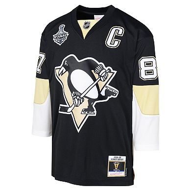 Youth Mitchell & Ness Sidney Crosby Black Pittsburgh Penguins 2008 Blue Line Player Jersey