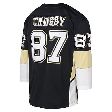 Youth Mitchell & Ness Sidney Crosby Black Pittsburgh Penguins 2008 Blue Line Player Jersey
