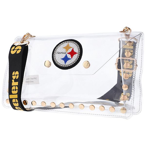 Cuce Pittsburgh Steelers Crystal Clear Envelope Crossbody Bag