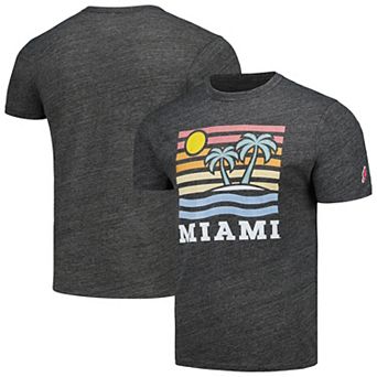 Men's League Collegiate Wear Heather Charcoal Miami Hurricanes Hyper Local Victory Falls Tri-Blend T-Shirt