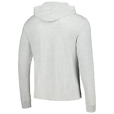 Men's League Collegiate Wear Ash Indiana Hoosiers Team Stack Tumble Long Sleeve Hooded T-Shirt