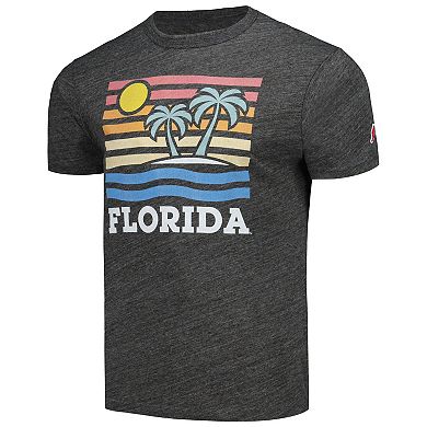Men's League Collegiate Wear Heather Charcoal Florida Gators Hyper Local Victory Falls Tri-BlendÂ T-Shirt
