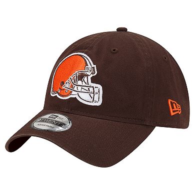 Men's New Era Brown Cleveland Browns Distinct 9TWENTY Adjustable Hat