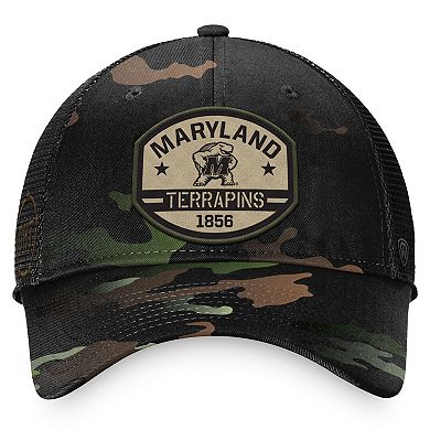 Men's Top of the World Black Maryland Terrapins OHT Delegate Trucker Adjustable Hat