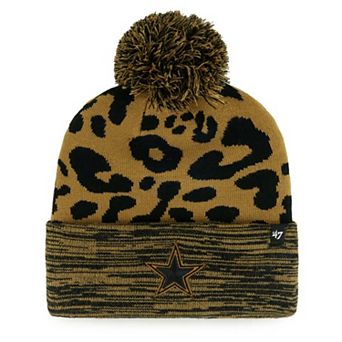 Women's '47 Tan Dallas Cowboys Rosette Cuffed Knit Hat with Pom