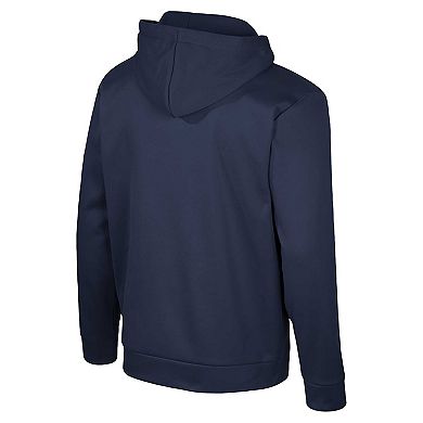 Men's Colosseum Navy Michigan Wolverines Quarter-Zip Hoodie