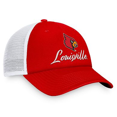 Women's Top of the World Red/White Louisville Cardinals Charm Trucker Adjustable Hat