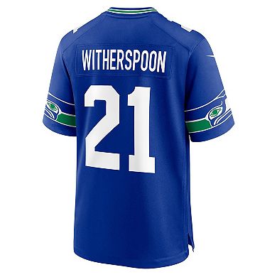 Men's Nike Devon Witherspoon Royal Seattle Seahawks Throwback Player Game Jersey