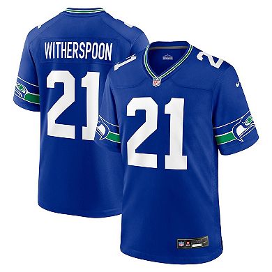 Men's Nike Devon Witherspoon Royal Seattle Seahawks Throwback Player Game Jersey