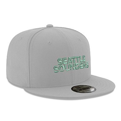 Men's New Era  Gray Seattle Sounders FC  Wordmark 9FIFTY Snapback Hat