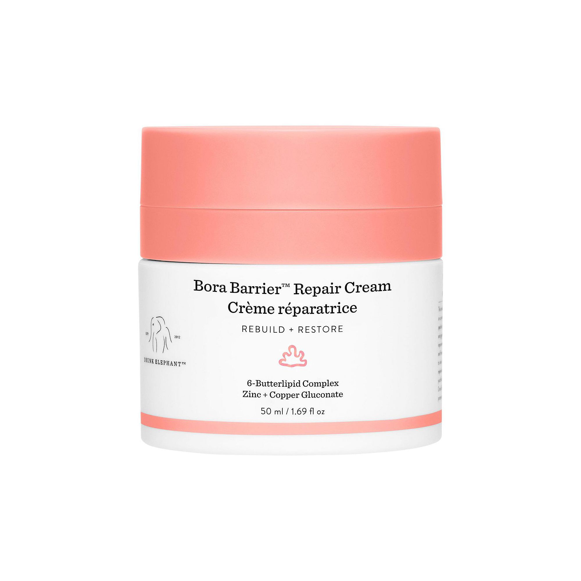 Drunk Elephant Bora Barrier Rich Repair Refillable Cream with 6-Butterlipid