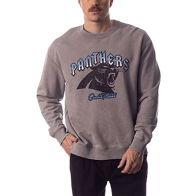 Unisex The Wild Collective Gray Carolina Panthers Distressed Pullover Sweatshirt