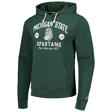 Men's League Collegiate Wear  Green Michigan State Spartans Bendy Arch Essential Pullover Hoodie