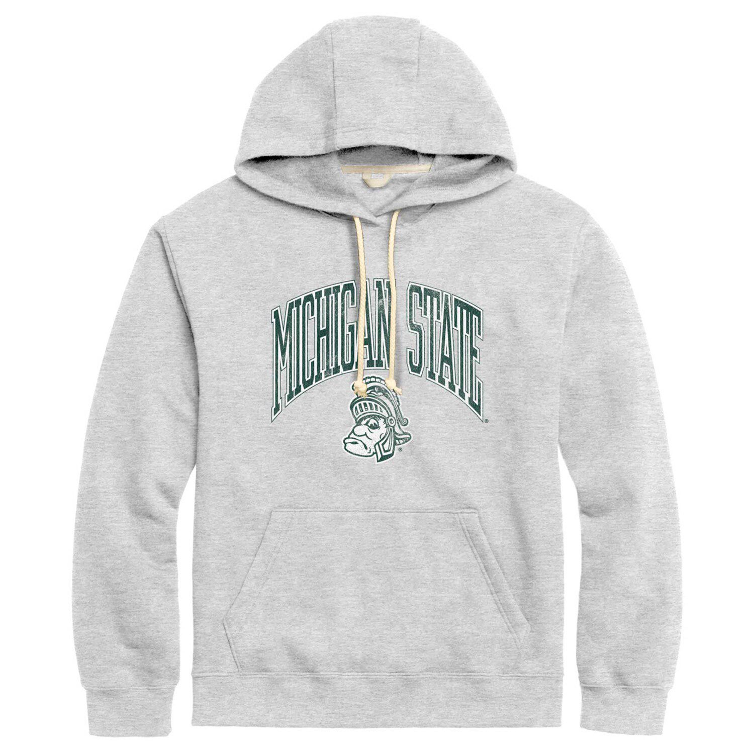 Chicka-D Michigan State Spartans Women's Cozy Fleece Hoodie - Heather Grey, Size Large