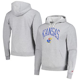 Men's League Collegiate Wear Heather Gray Kansas Jayhawks Tall Arch Essential Pullover Hoodie